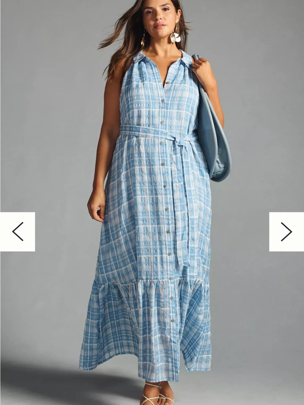 By Anthropologie Sleeveless Buttondown Shirt Dress